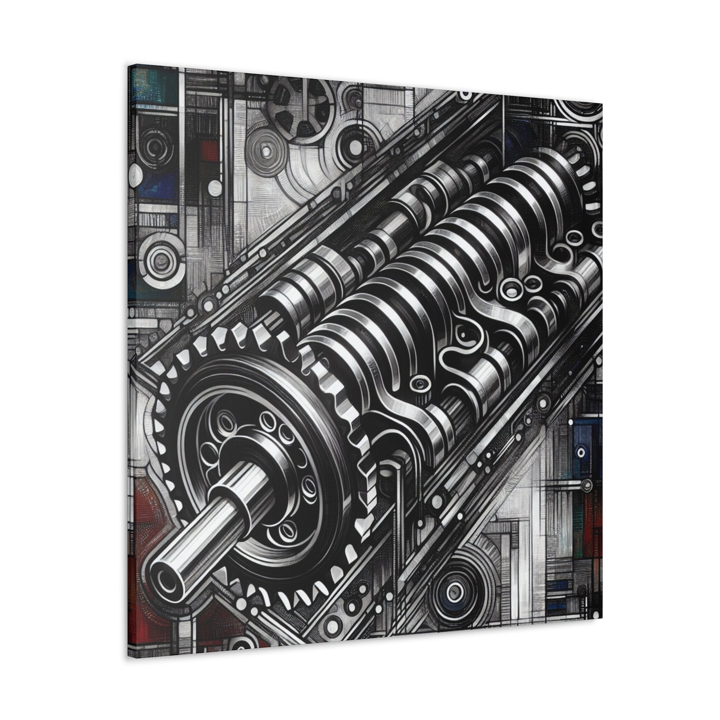 "Mechanical Whispers Unleashed" - Canvas