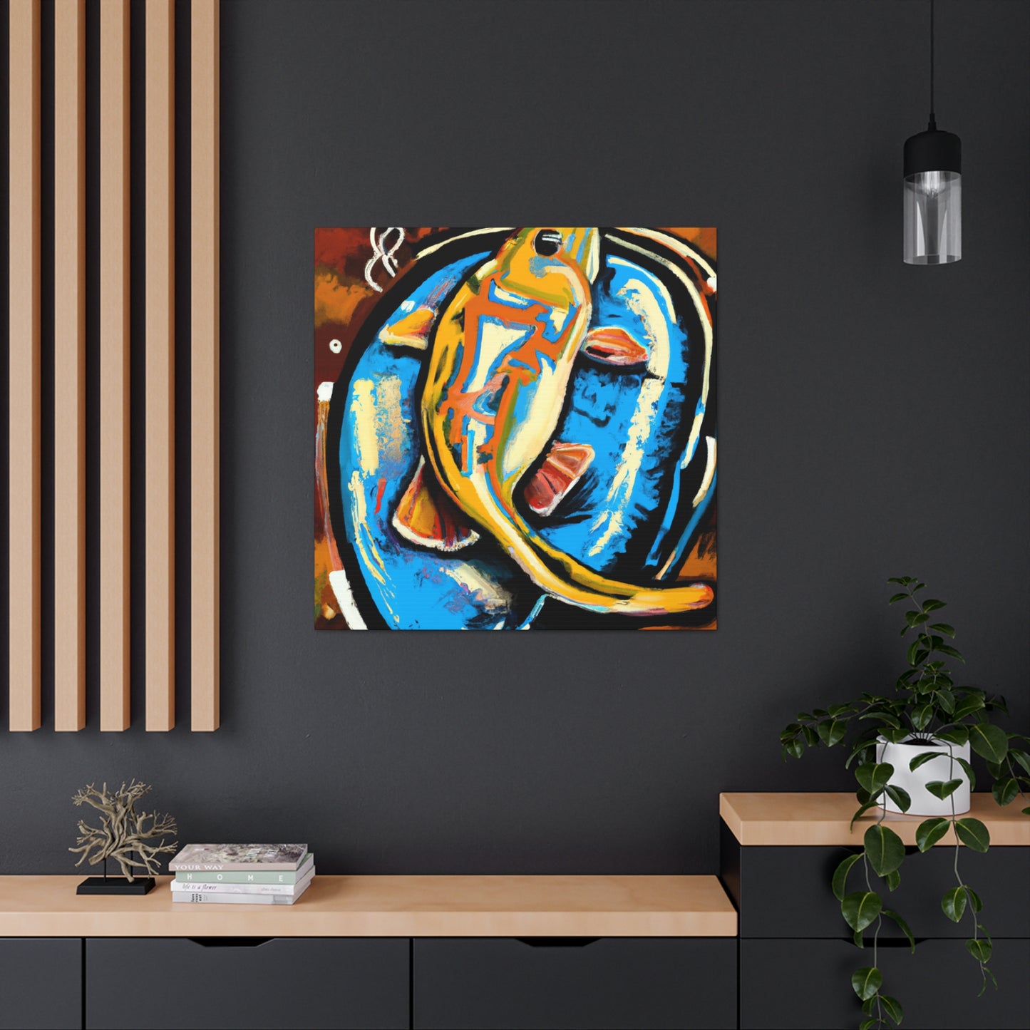 "Killifish in Moonlight" - Canvas