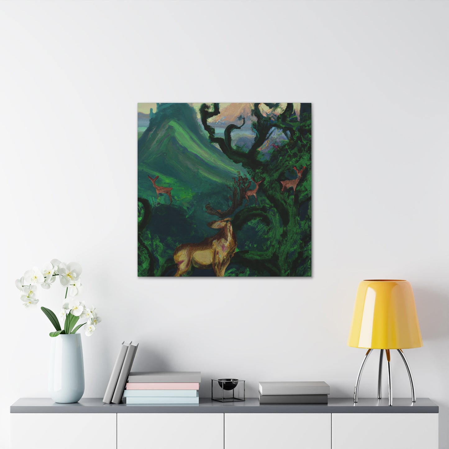 Deer in Neoclassicism - Canvas