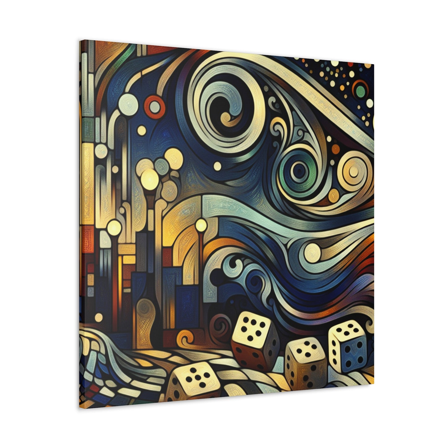 "Enigmatic Dice Serenade" - Canvas