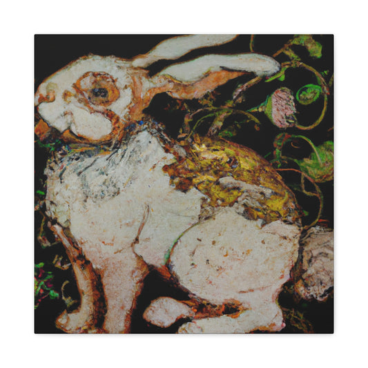 Rabbit in a Garden - Canvas