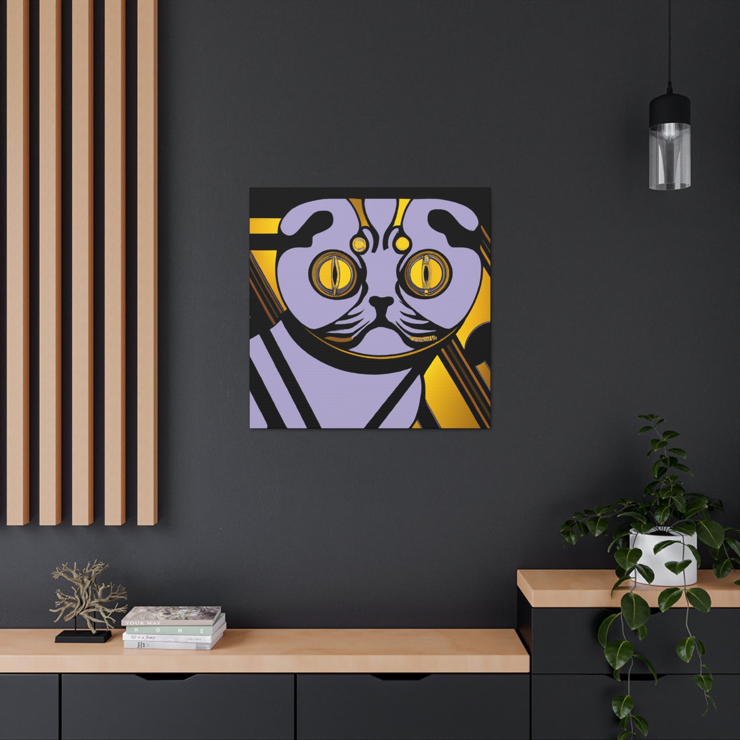 "Scottish Fold Oasis" - Canvas