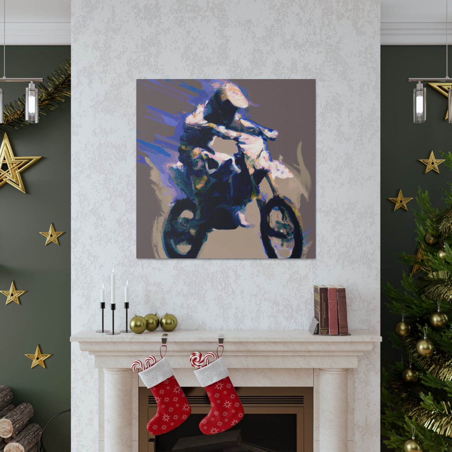 Racing on Two Wheels - Canvas