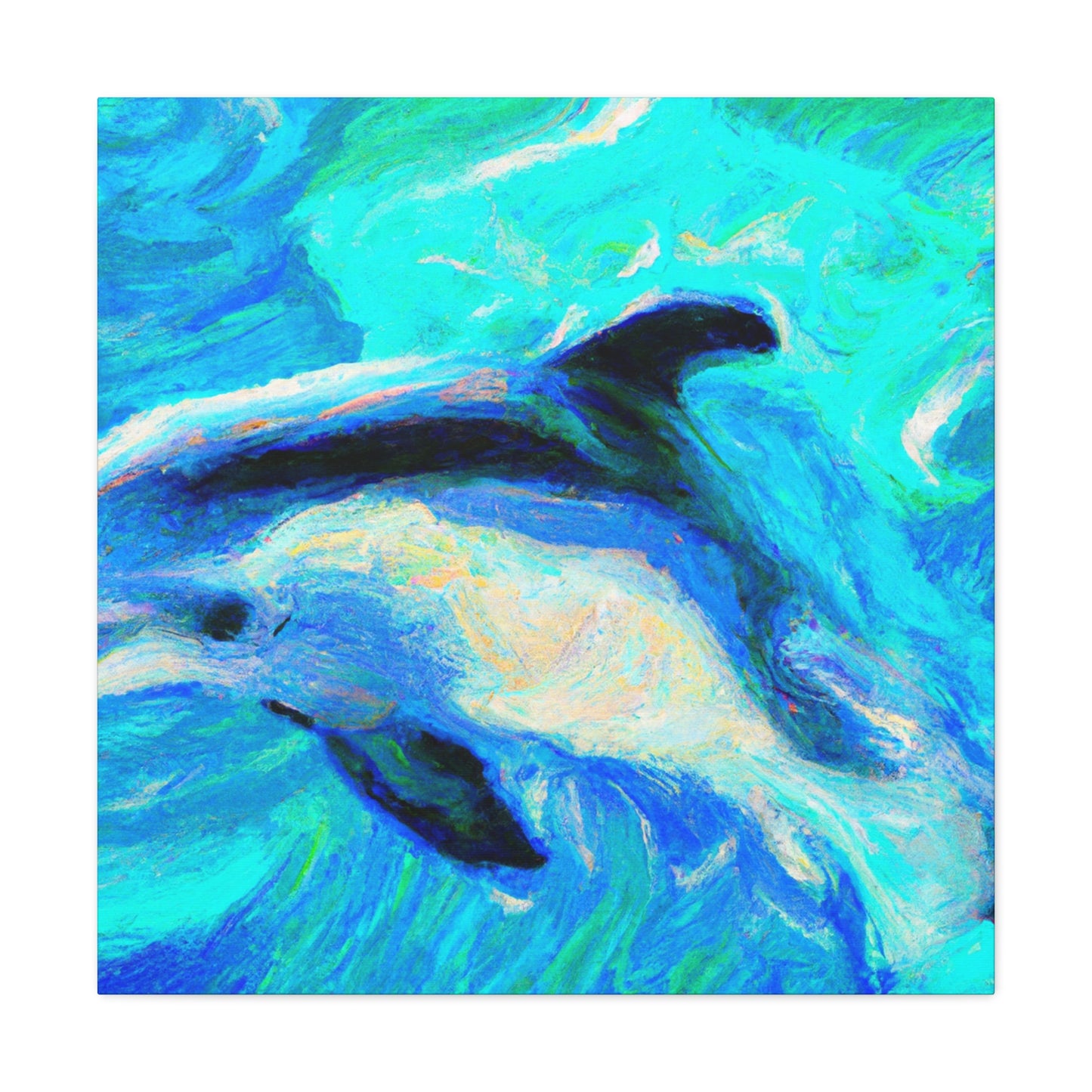 Dolphins at Playtime - Canvas