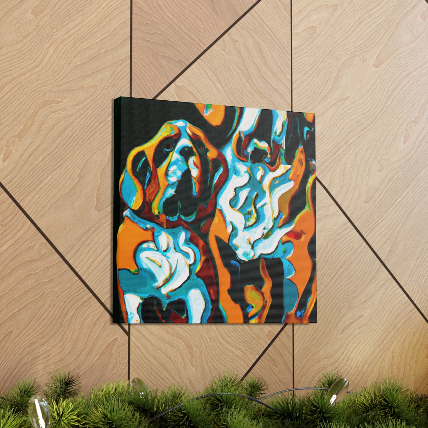 "Saint Bernard in Deco" - Canvas