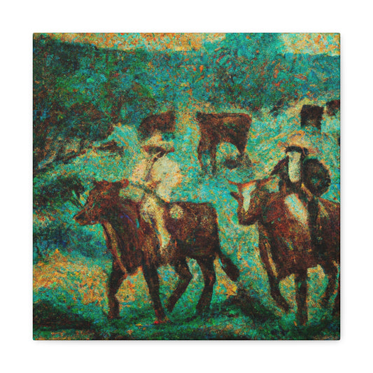 "Herd of Cattle Drive" - Canvas