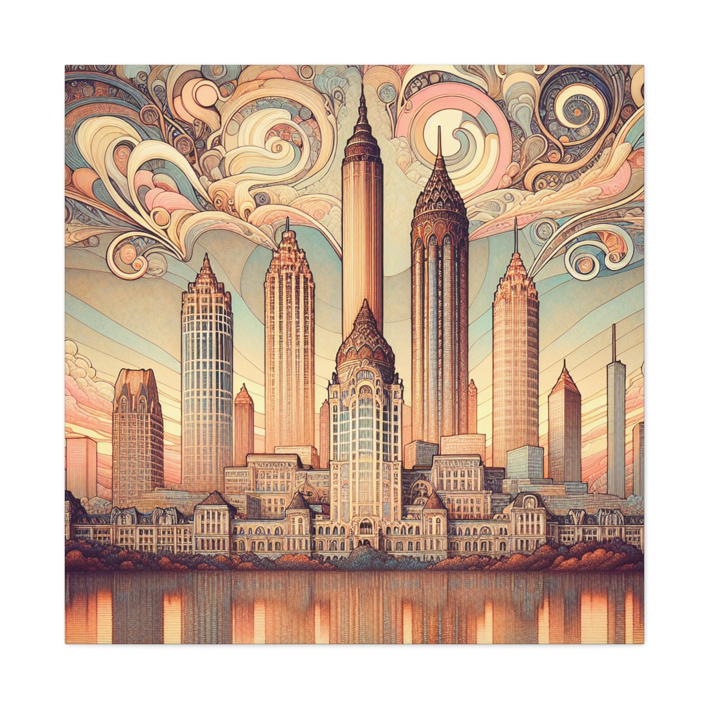 "Sparkling Southern Metropolis" - Canvas