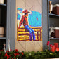 Cowboy on Fencepost - Canvas