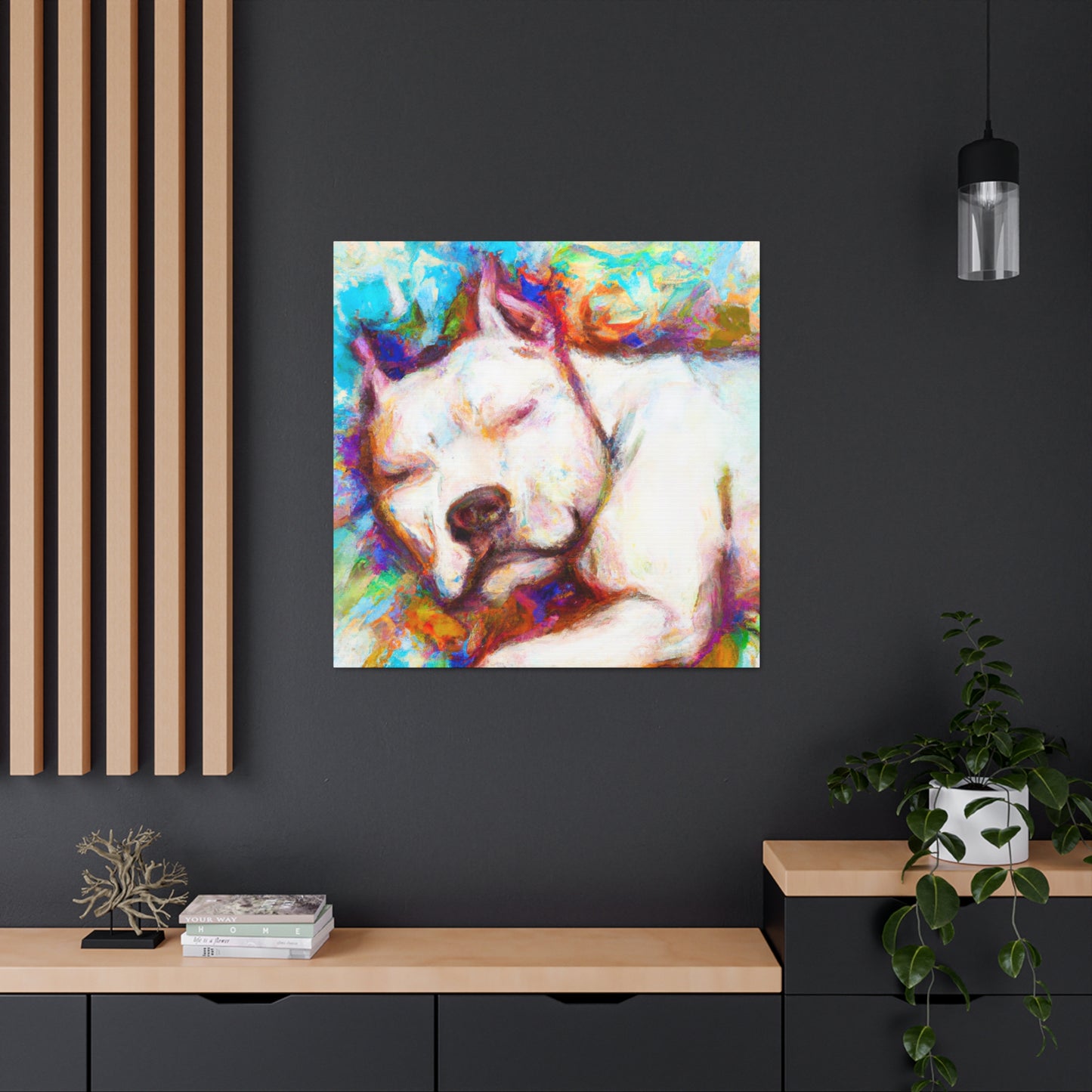 Pitbull in Impressionism - Canvas