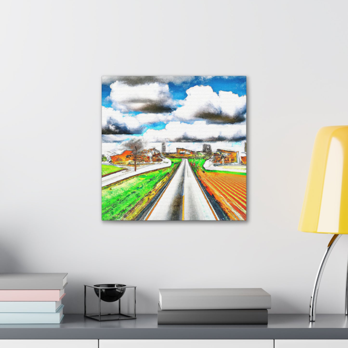 Country Road Reflection - Canvas