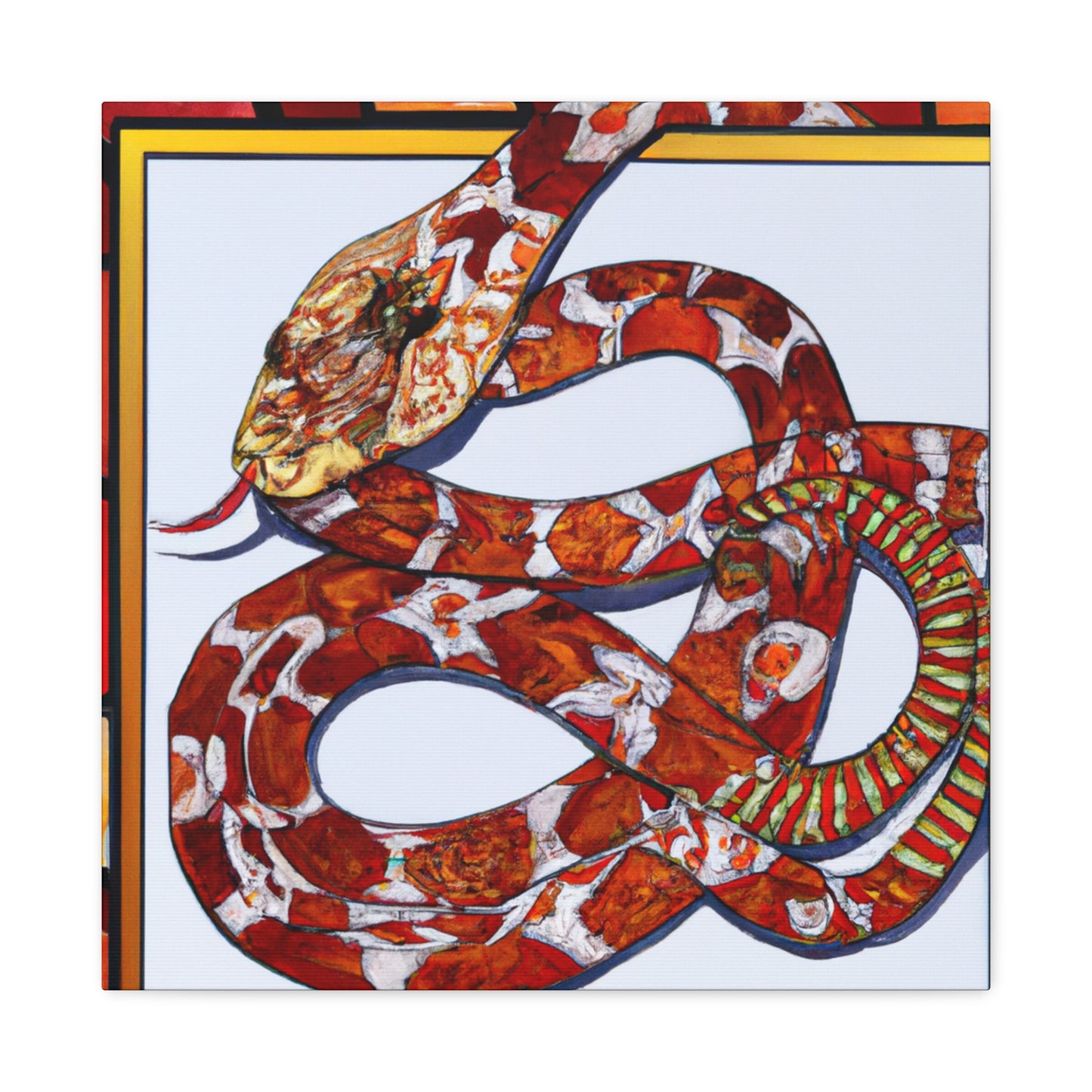 Corn Snake Abstract Art - Canvas