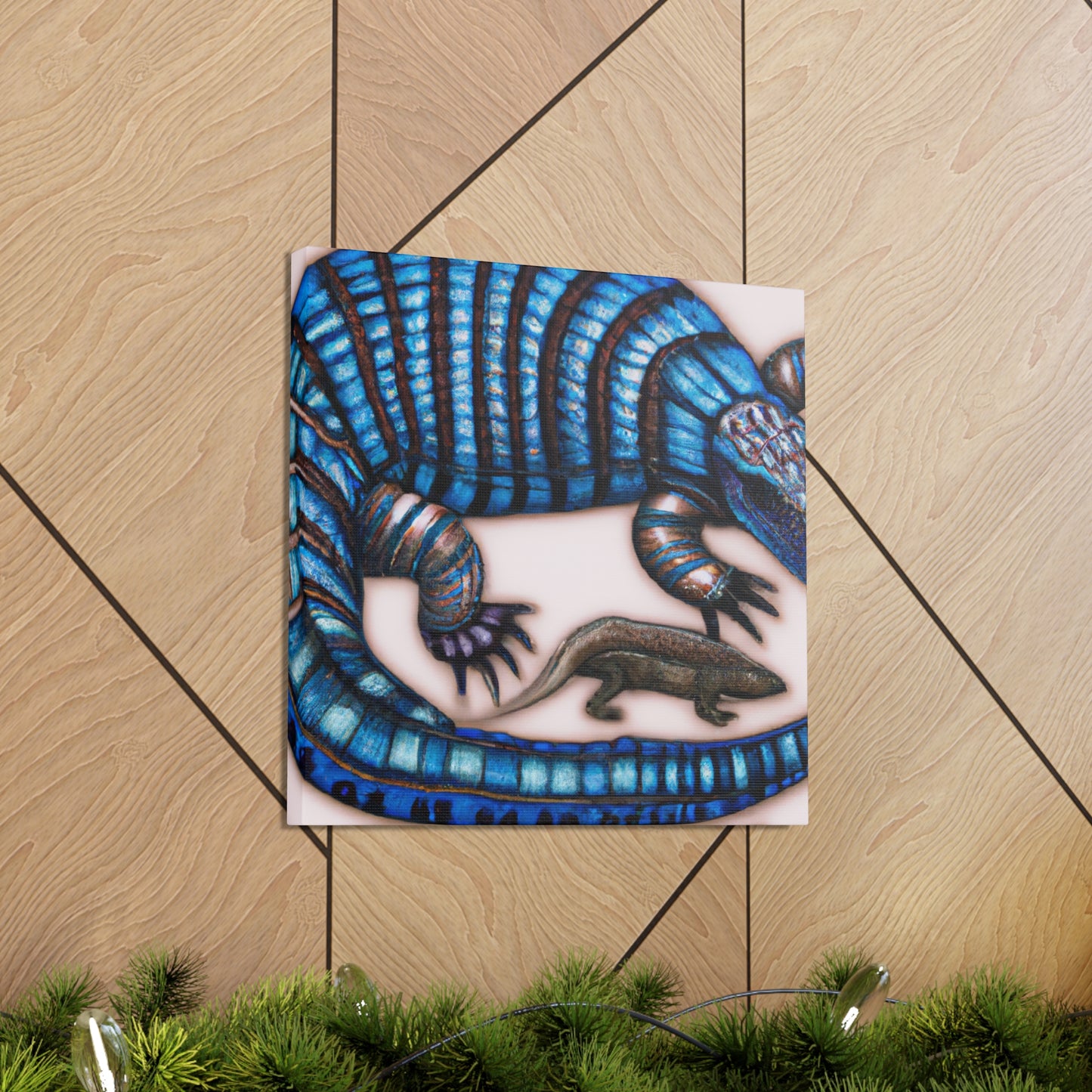 "Blue-tongued Skink Rendering" - Canvas