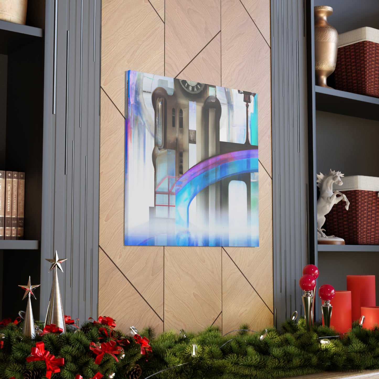 "Futurist Art Deco Dream" - Canvas