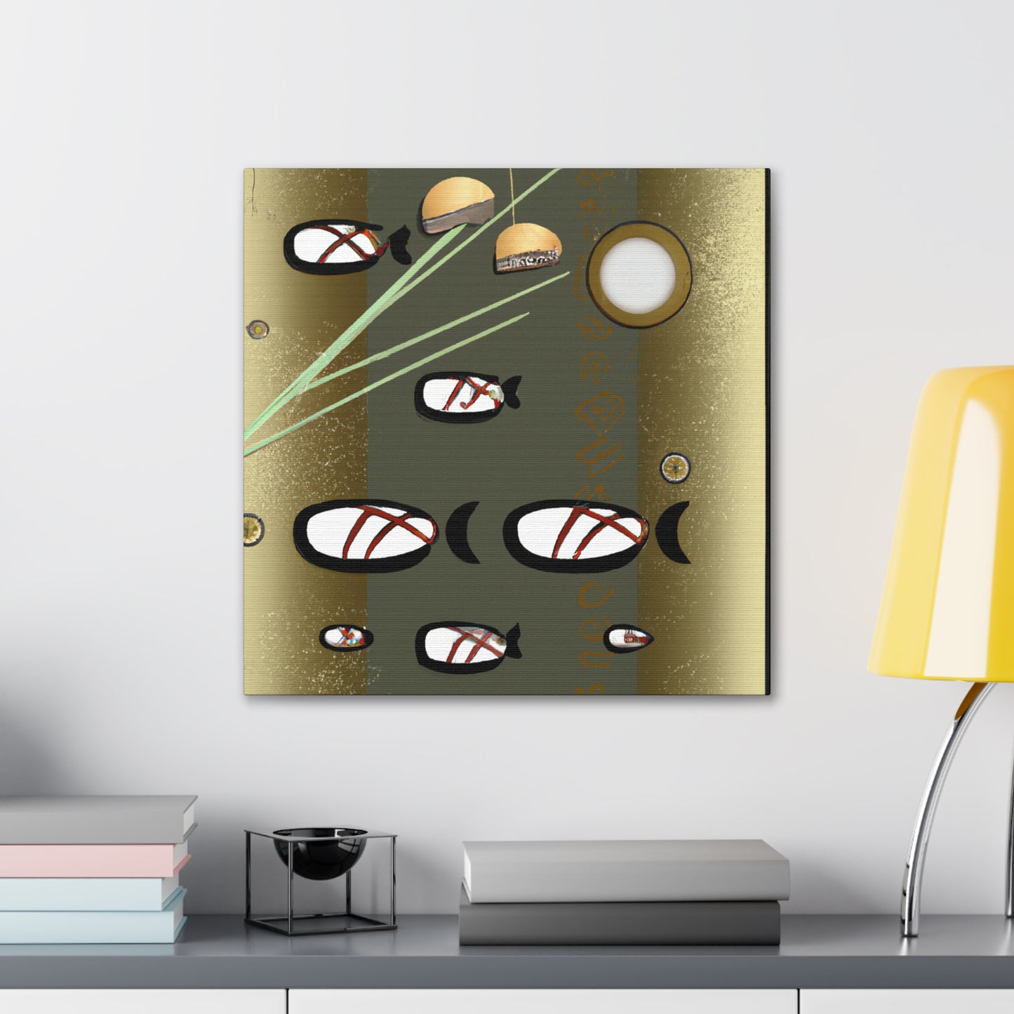 "Sushi Swirls Sparkle" - Canvas