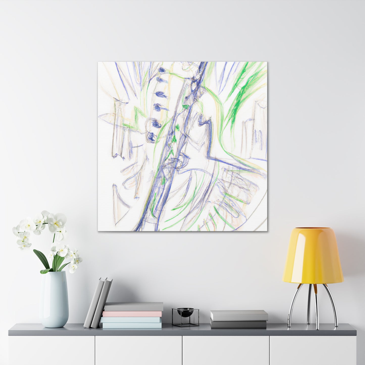 Flute in Colorful Hues - Canvas