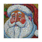 Santa's Pointillism Joy - Canvas