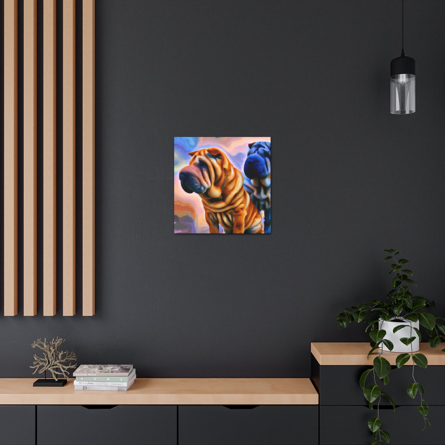 "Pensive Shar Pei Dream" - Canvas