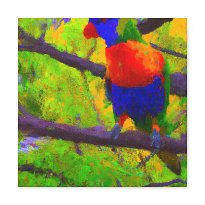 "Rainbow Lorikeets in Bloom" - Canvas