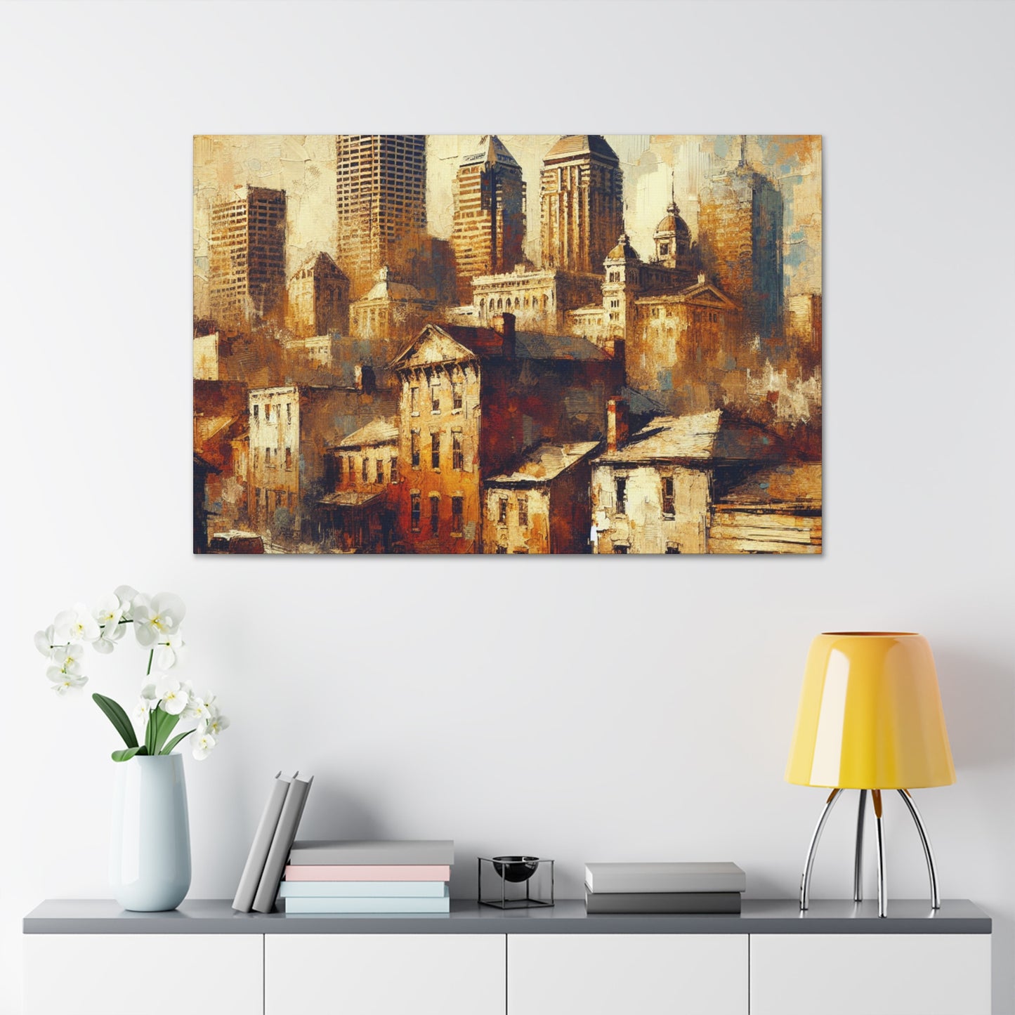 "Shadows of Steel City" - Canvas