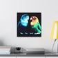 Lovebirds in Flight - Canvas