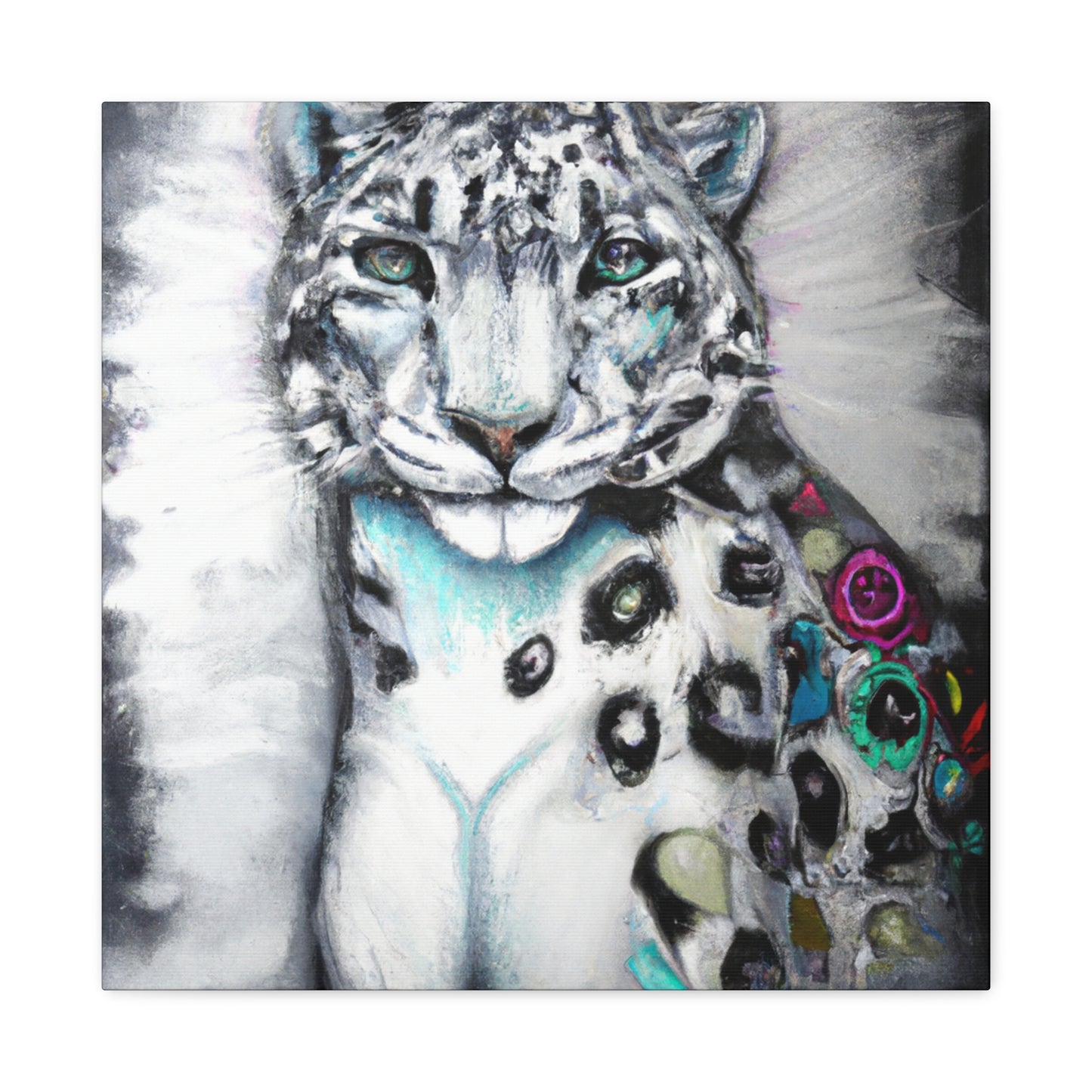 Snow Leopards Aflutter - Canvas