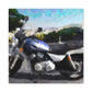 "Motorcycle: Hyperreal Vision" - Canvas