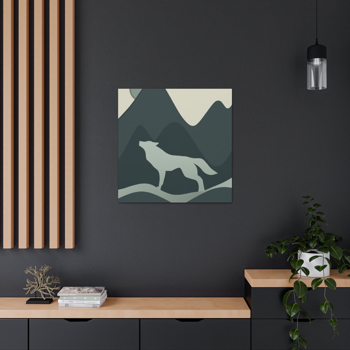 "Wolf in Art Deco" - Canvas