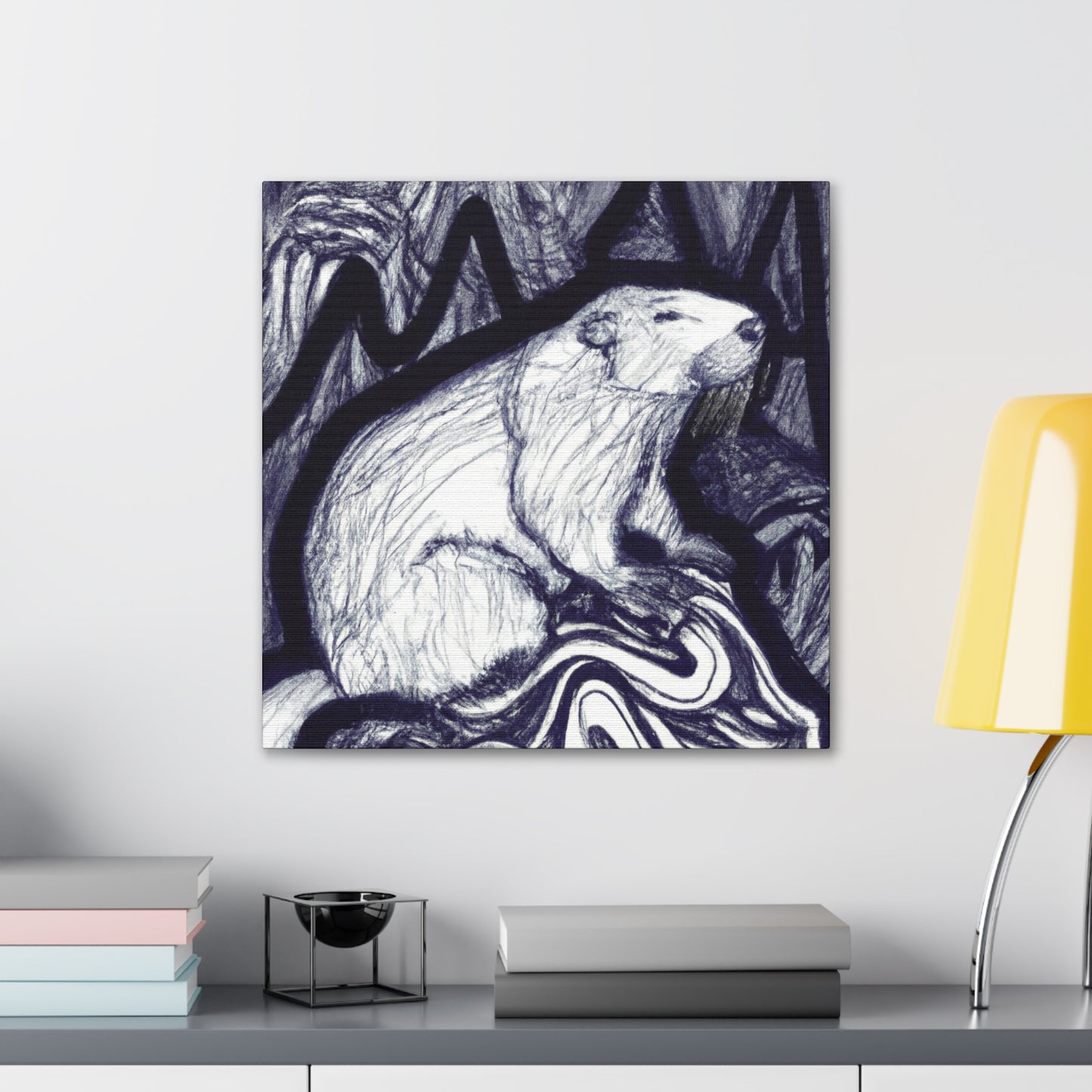 Marmot in Art Nouveau - Canvas