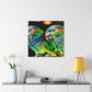 Parrots in Flight Forever - Canvas