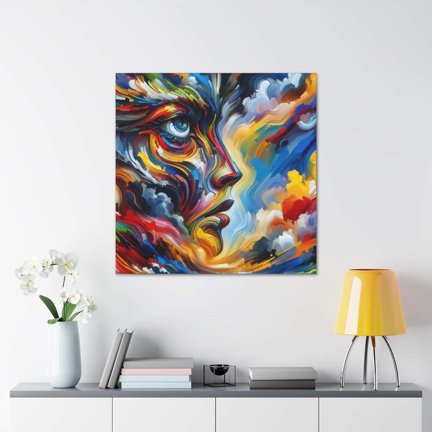 "Reflections Unleashed: Midnight Symphony" - Canvas