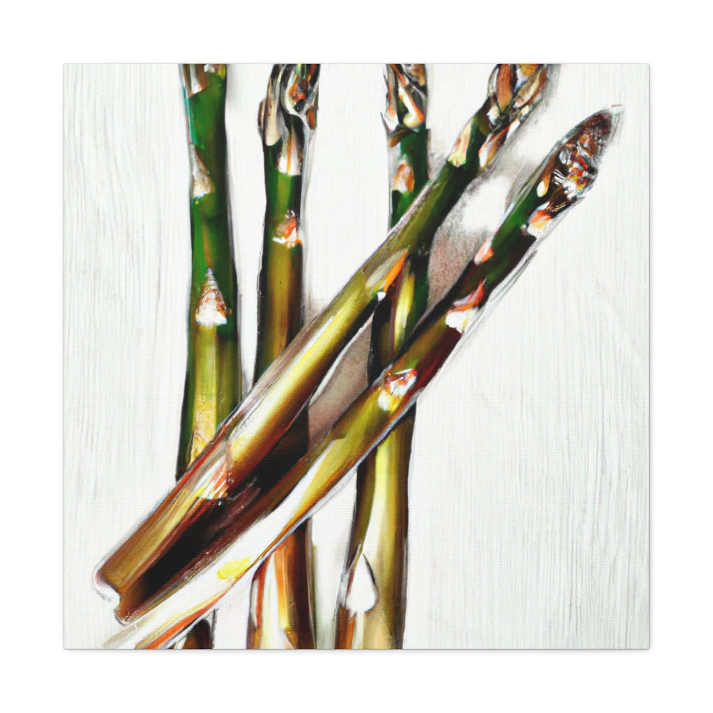 "Asparagus Realism Scene" - Canvas