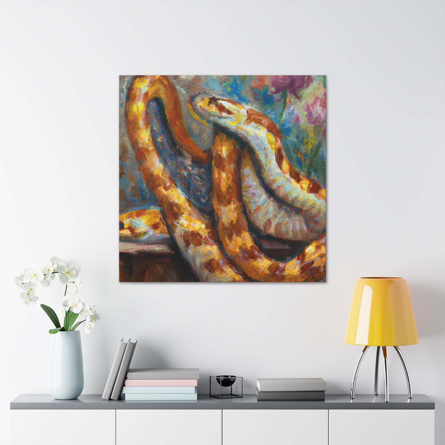 Corn Snake Impressionism - Canvas