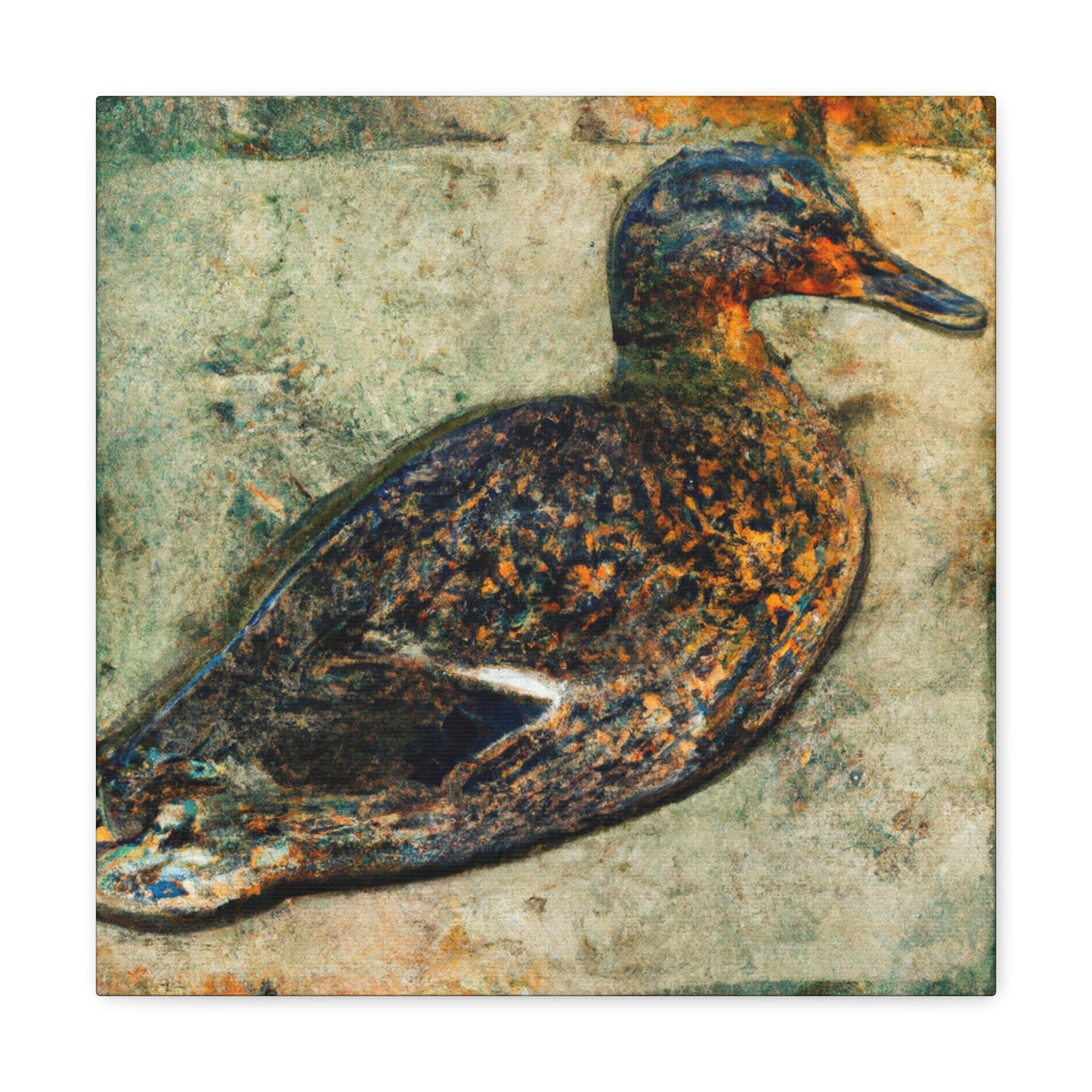 "Mallard Duck In Bloom" - Canvas