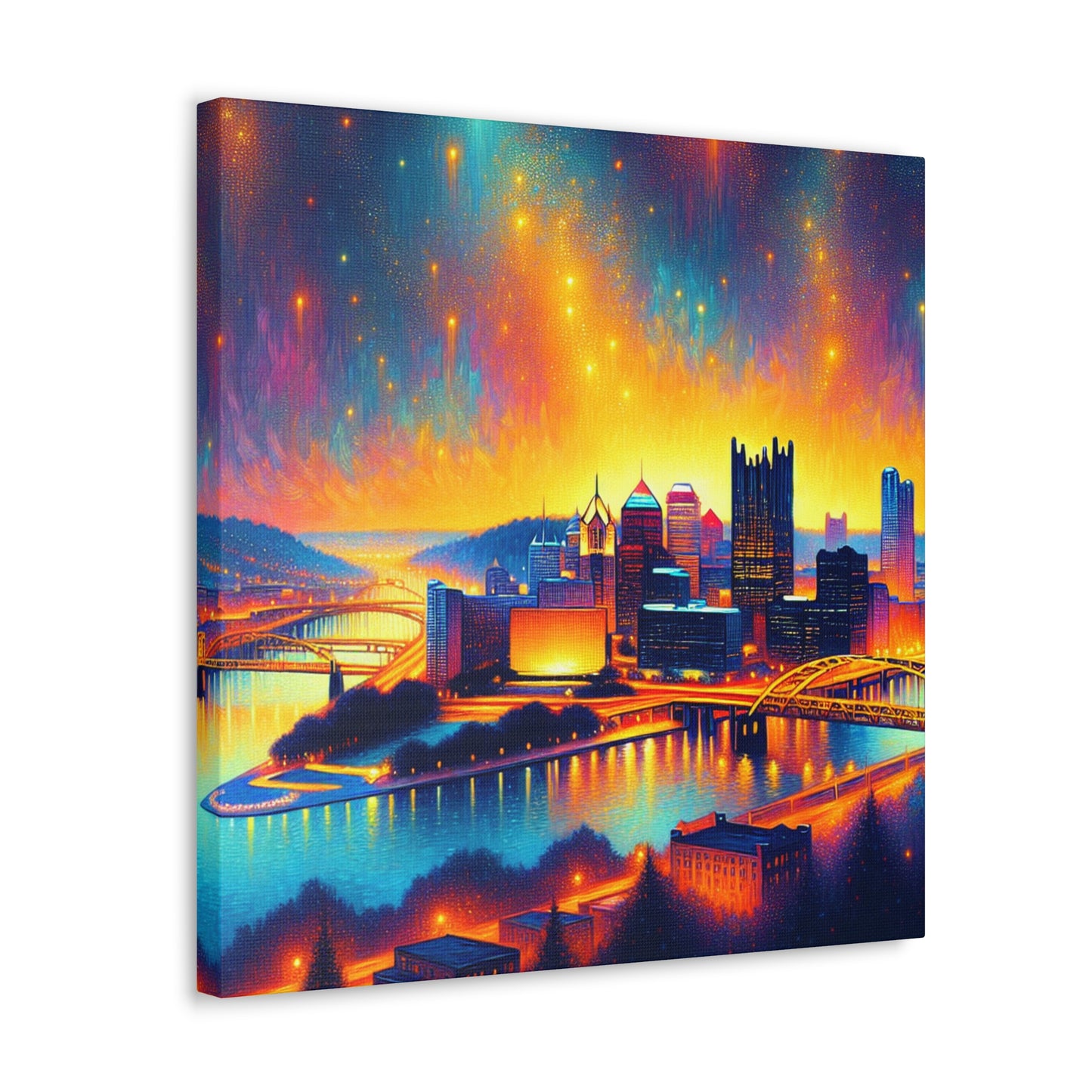 Steel City's Majestic Horizon - Canvas