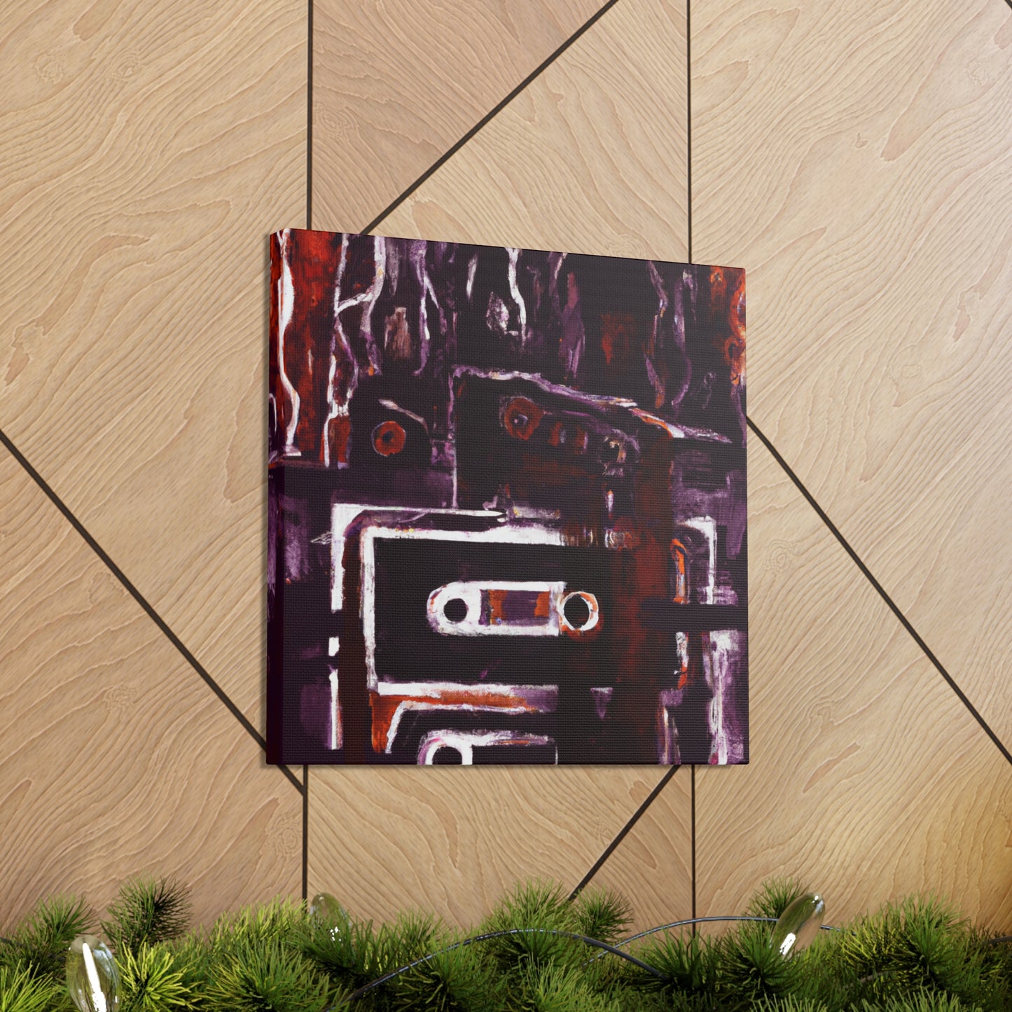 "Cassette Tape Collage" - Canvas