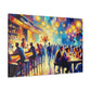 Vibrant Wine Bar Scene - Canvas