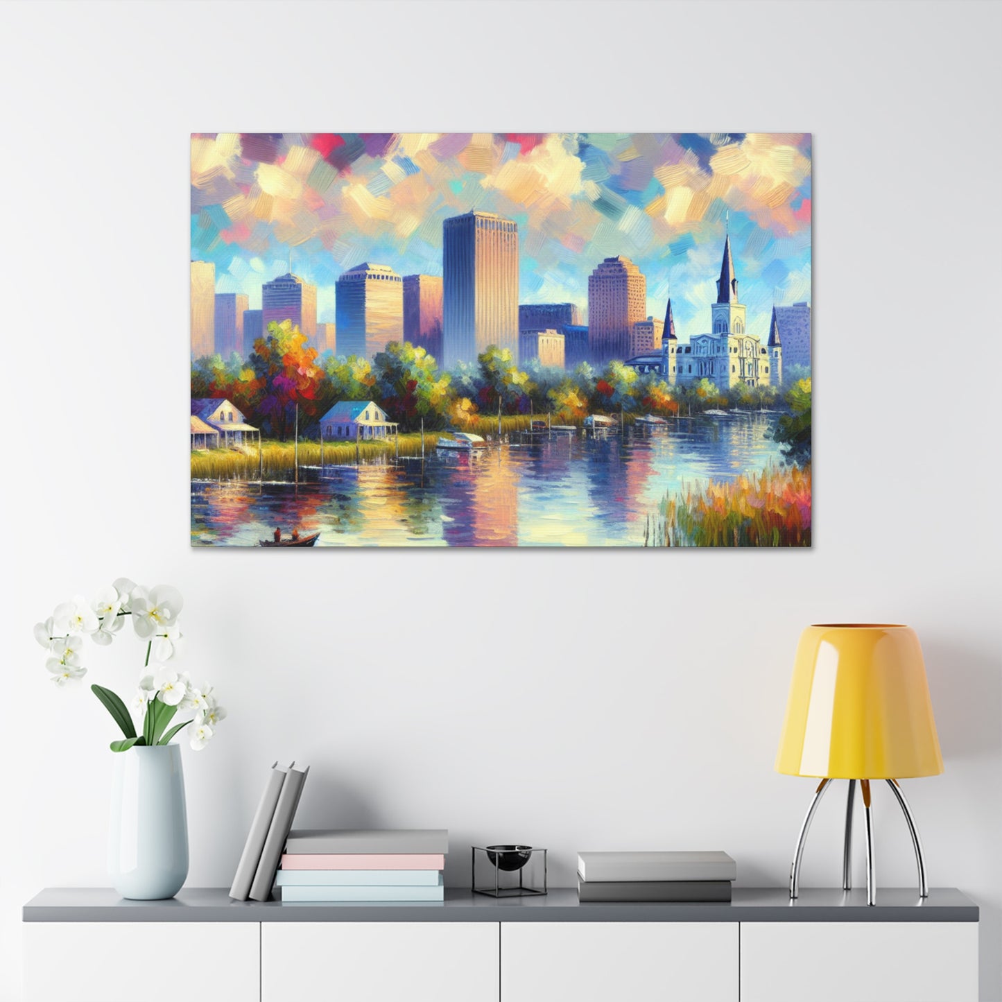 "Vibrant Streets of Louisiana" - Canvas