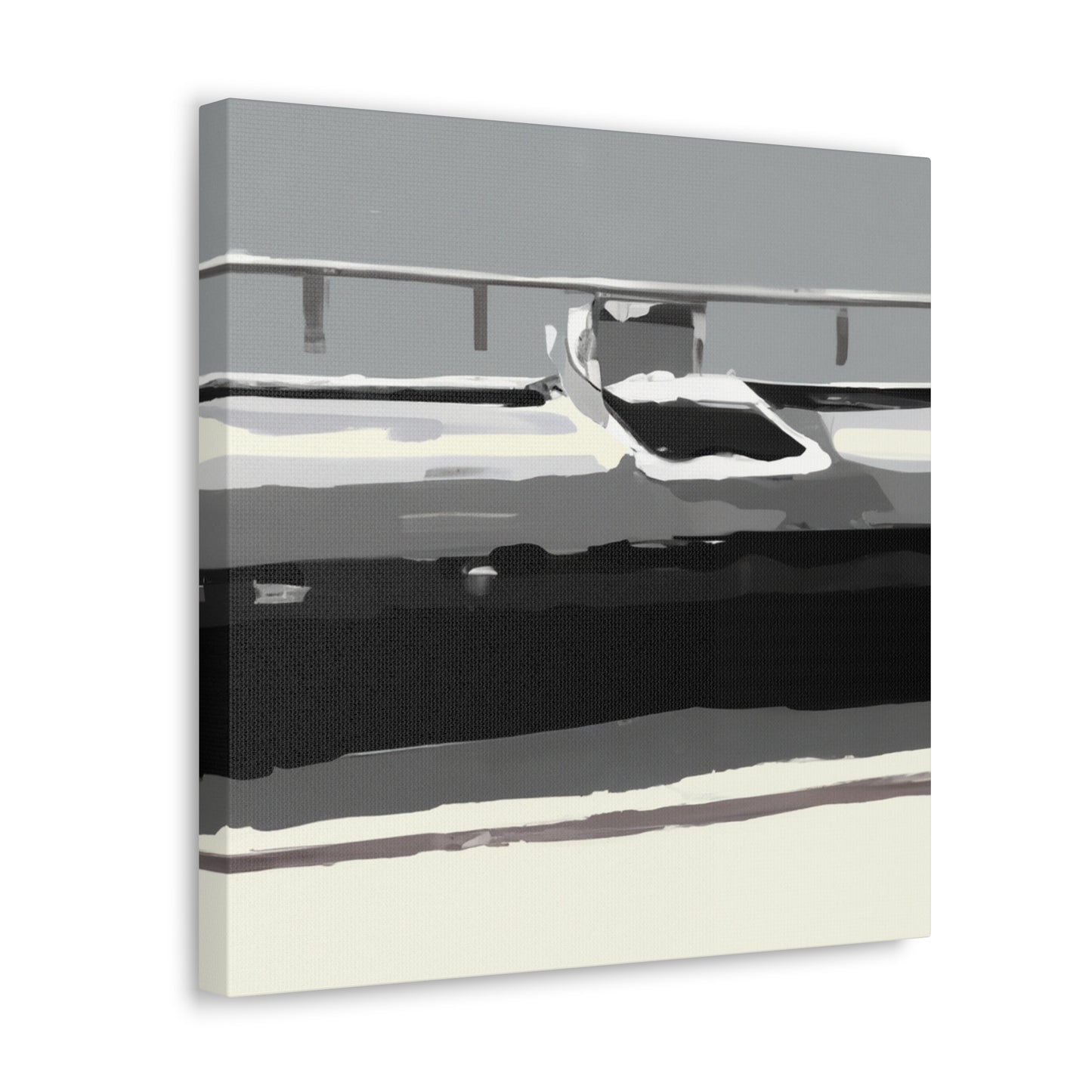 "Seaside Pontoon Reflection" - Canvas