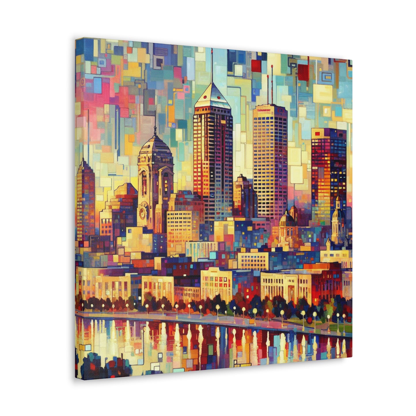 Vibrant Urban Depths - Canvas