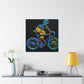 "Bicyclist in Motion" - Canvas