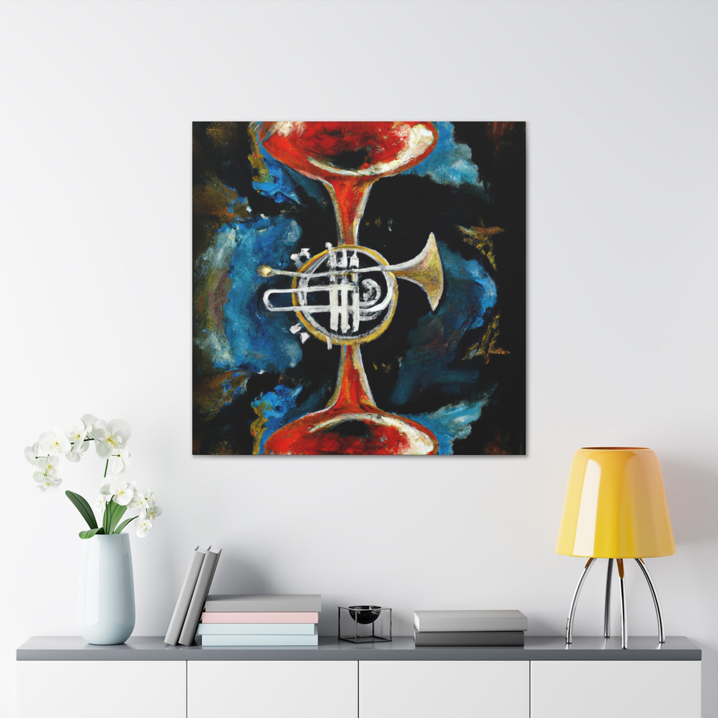 "Blowing the Trumpet Loudly" - Canvas