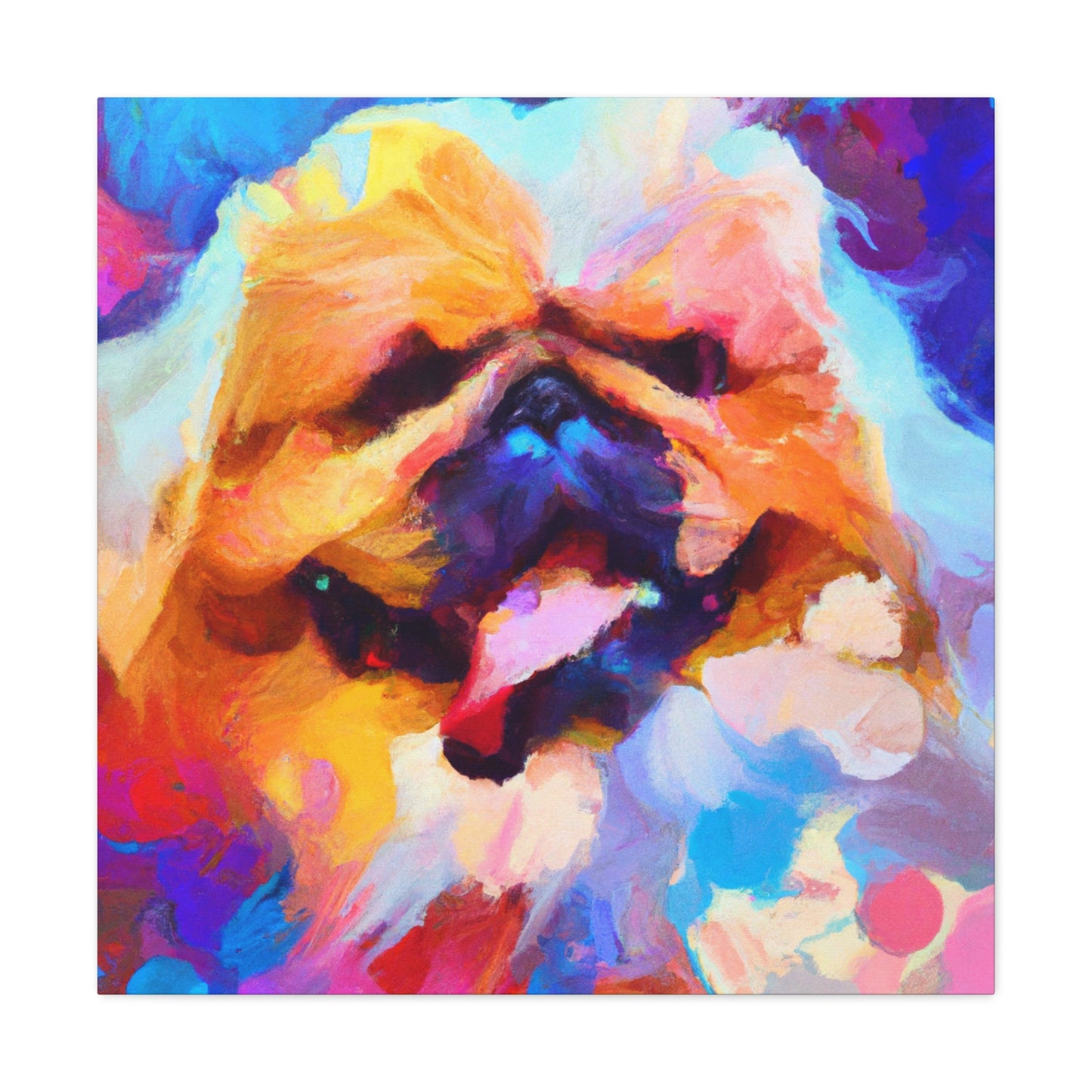 "Pekingese Playful Pose" - Canvas