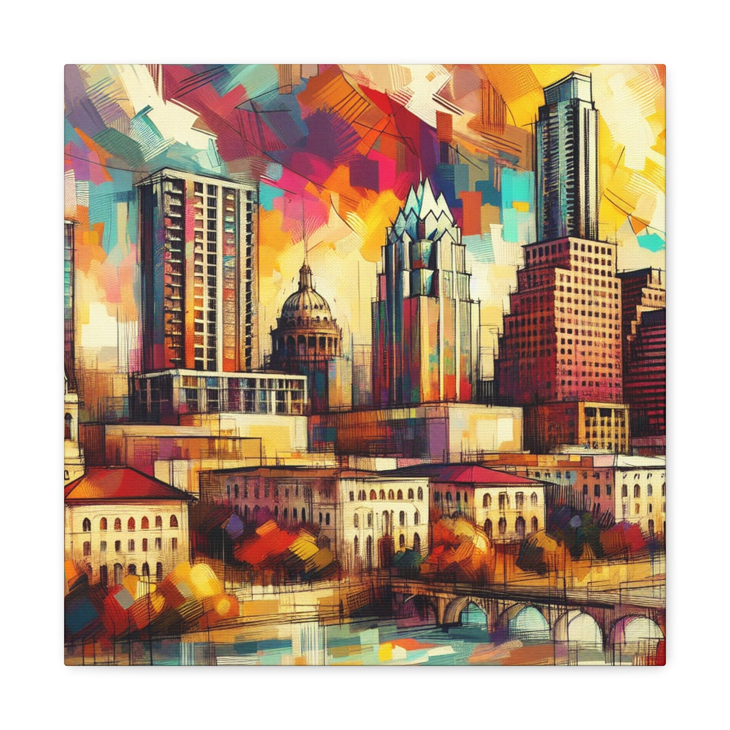 "Vibrant Austin Hues" - Canvas