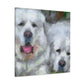 "Great Pyrenees Impressionism" - Canvas