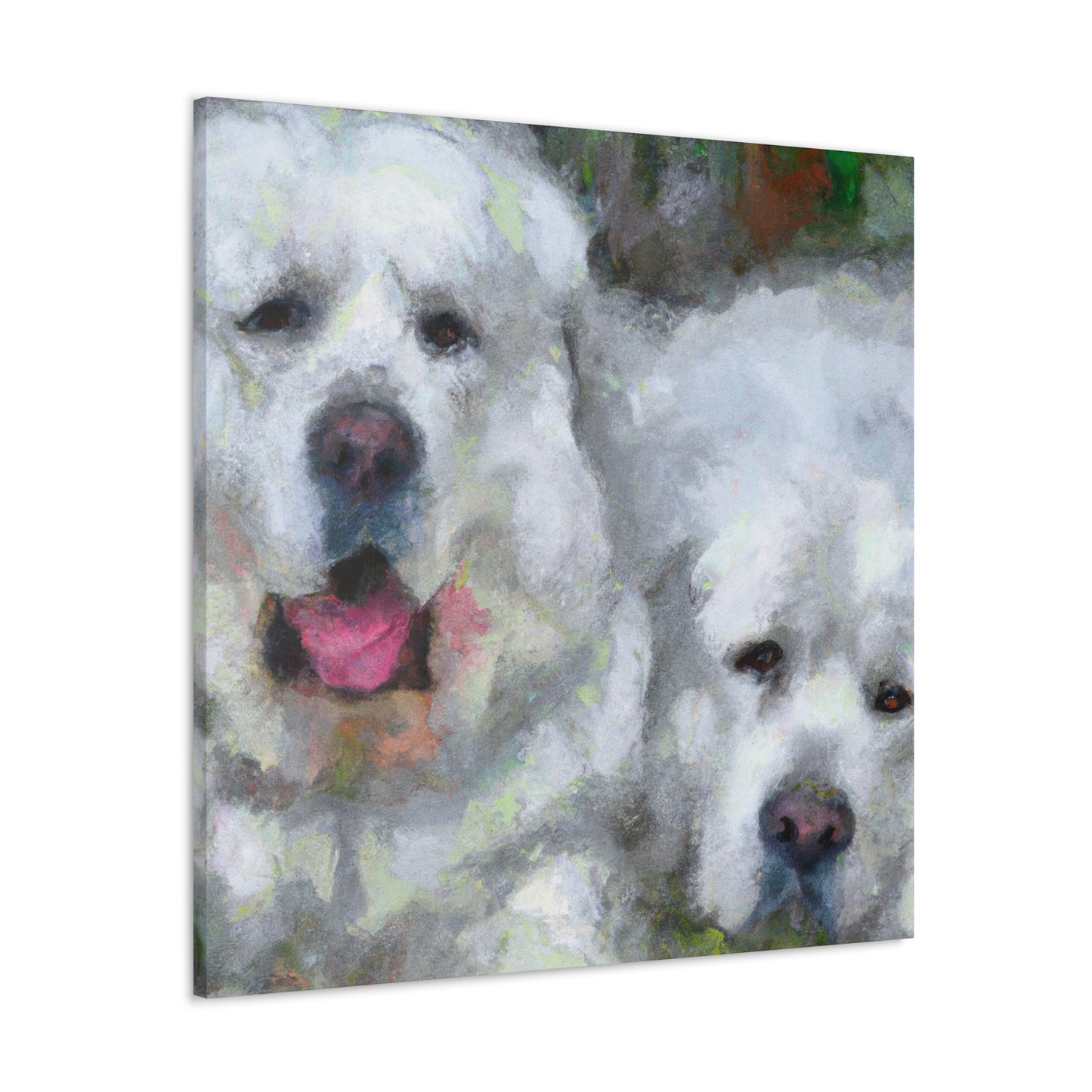 "Great Pyrenees Impressionism" - Canvas