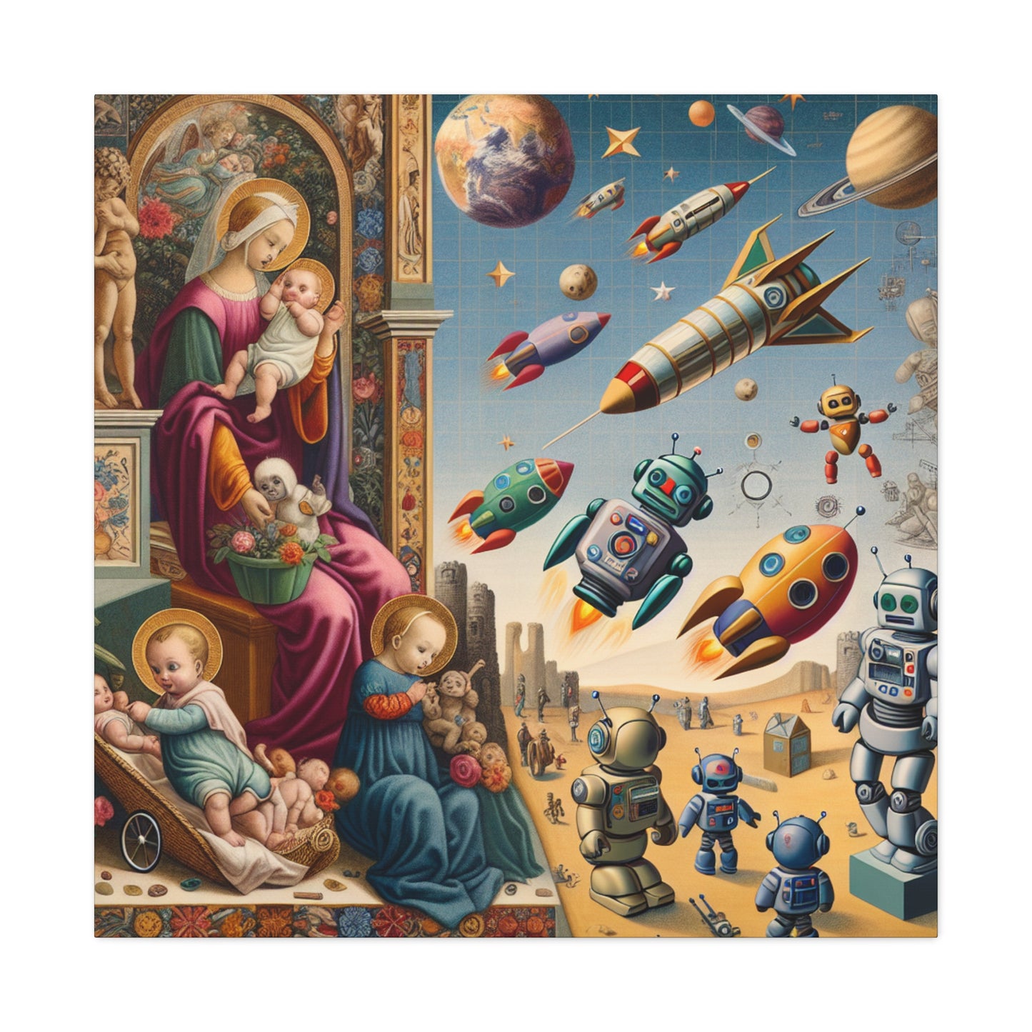 "Mechanical Marvels: Celestial Quest" - Canvas