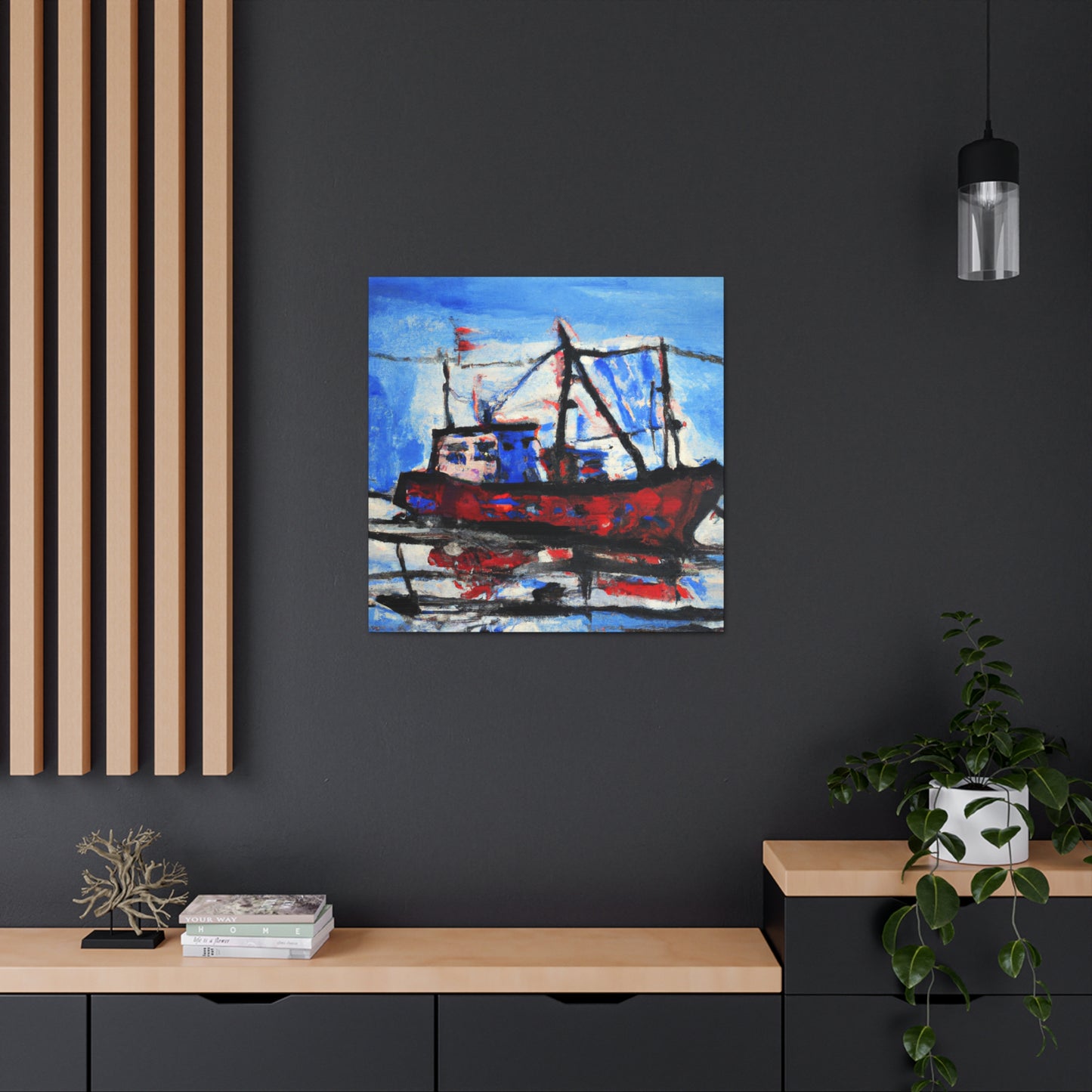 "Fishing Boat Encountering Storm" - Canvas