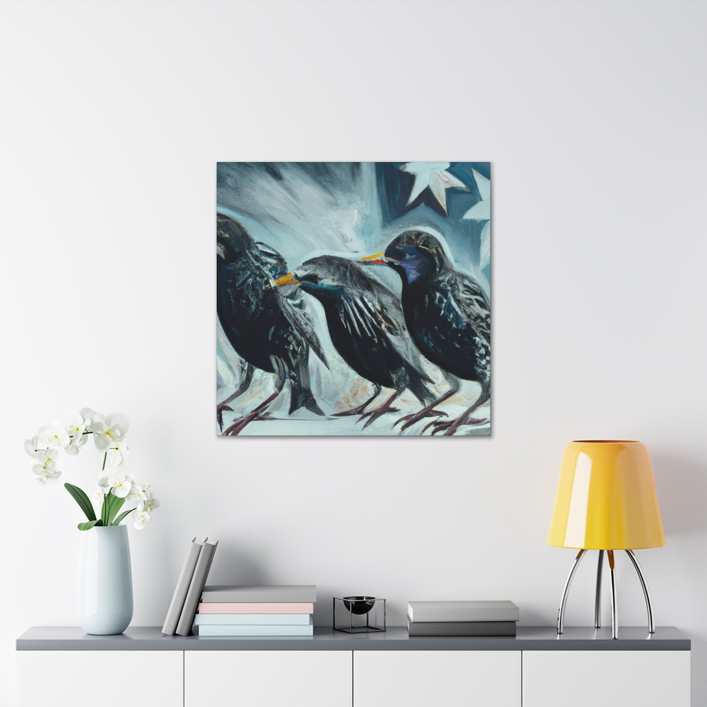 "Starlings in Expressionism" - Canvas