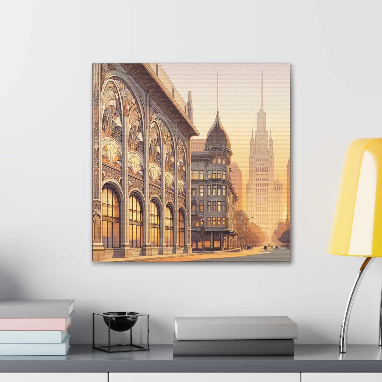 "Enchanting Golden City" - Canvas