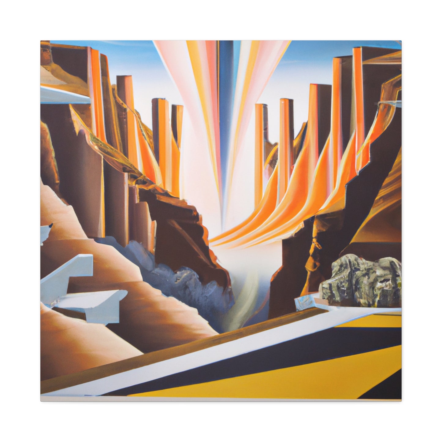 "Colorful Canyon Brilliance" - Canvas